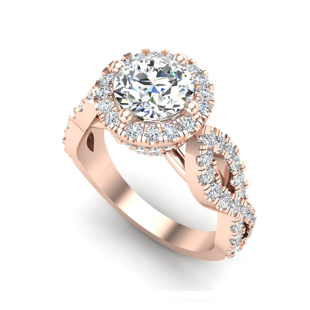 Oakley Halo Engagement Ring